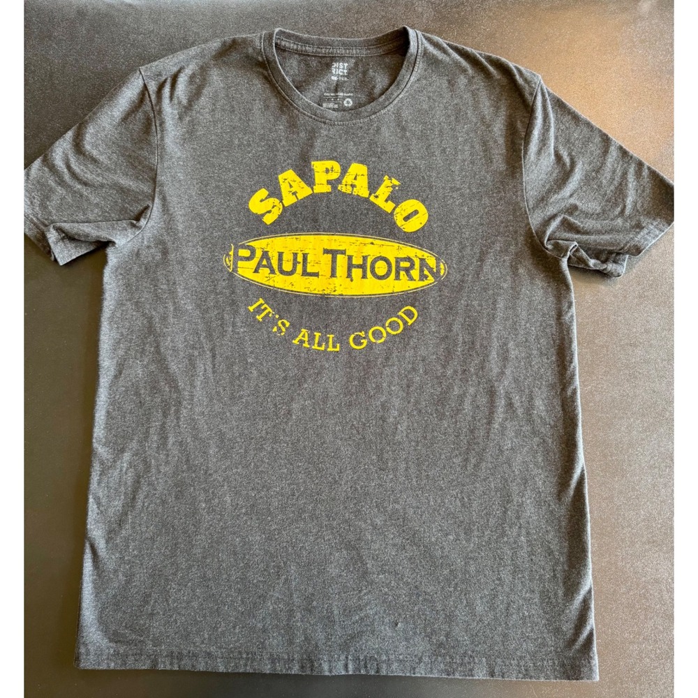 Paul Thorn Sapalo Its All Good Graphic Tee Charcoal Gray Mens Large